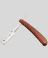 Vintage Barber Straight Razor with Wooden Handle — Folding Manual Shaving Blade