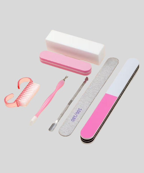 Professional 7-Piece Stainless Steel Nail Grooming Set for Shaping and Cuticle Removal