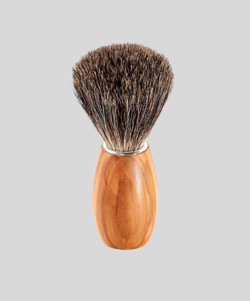 Premium Olive Wood Shaving Brush With Soft Synthetic Fibre Bristles