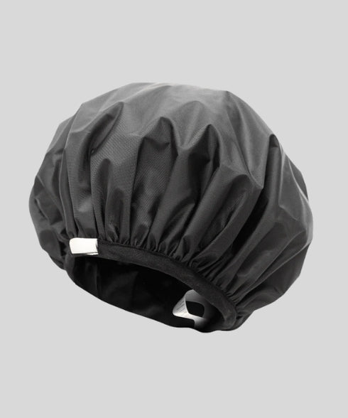 Luxury Black Shower Cap with Silk Lining