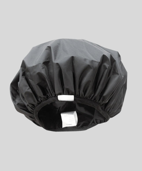 Luxury Black Shower Cap with Silk Lining