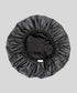 Luxury Black Shower Cap with Silk Lining